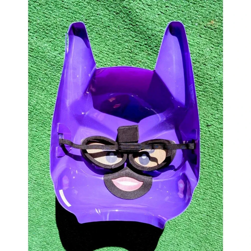 Girl's Lego Batman Movie Batgirl Halloween Costume Mask Kids Small 4-6X Cracked